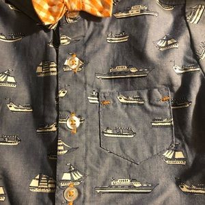 3 Piece Button Down Shirt/Short set.